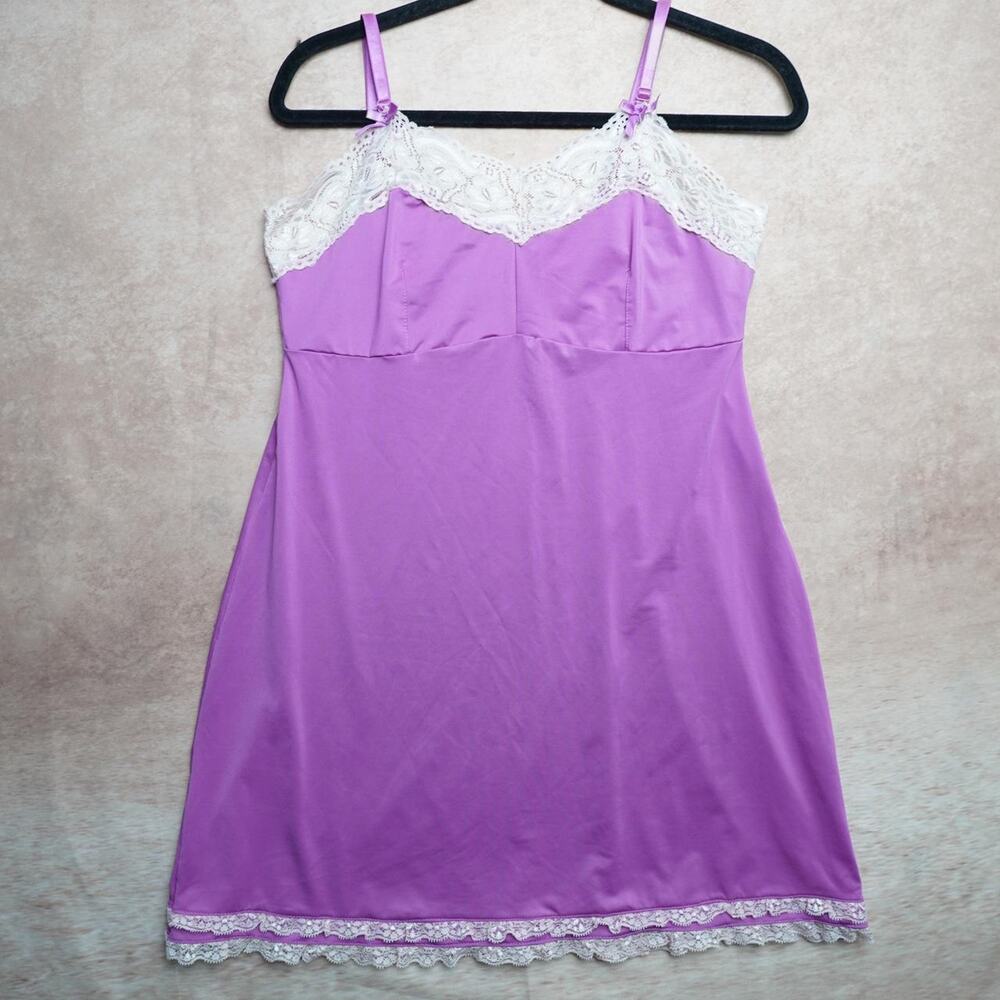 Marilyn Monroe Lace Trim Slip Dress Lilac L